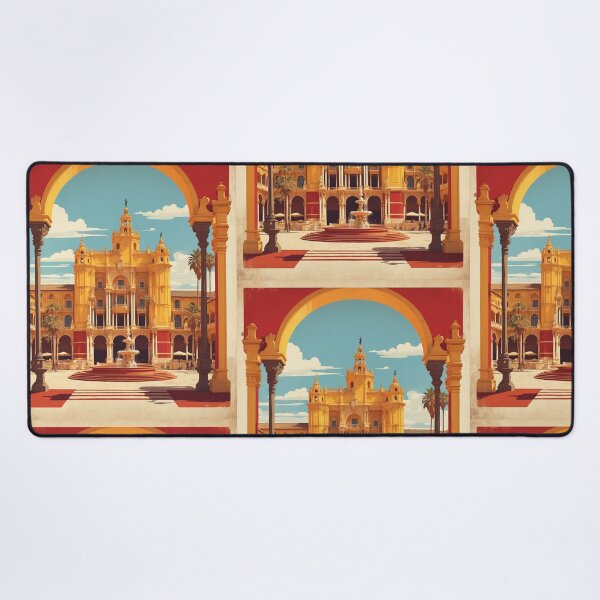 Item preview, Plaza de España Sevilla Spain Tourism Vintage Poster 2 designed and sold by TravelersGems.