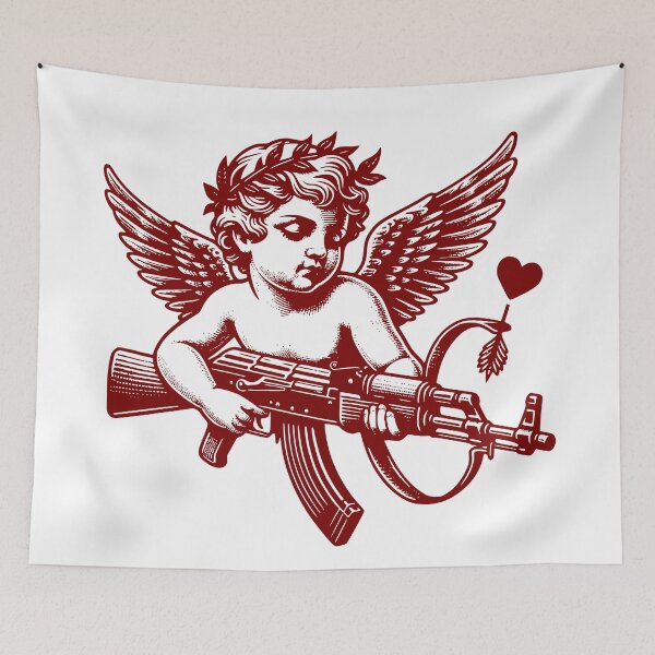 Item preview, Cupid with AK 47 Gun designed and sold by hectorgool.