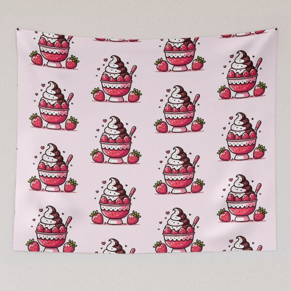 Item preview, Yogur de fresa con remolino de vainilla y chocolate designed and sold by AmberRoseWrites.