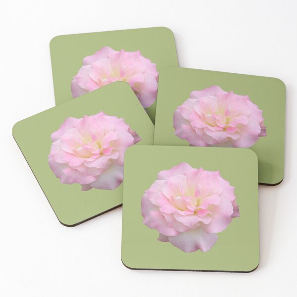 Item preview, Pale Pink Rose on Pale Yellow Green designed and sold by STHogan2.