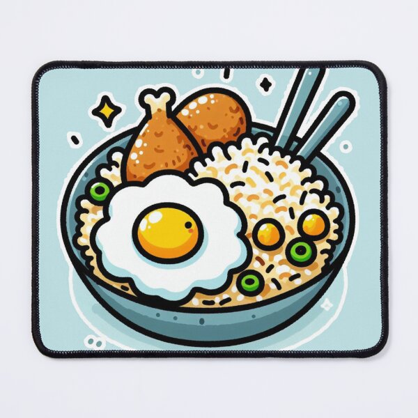 Item preview, Kawaii Chicken Fried Rice Bowl designed and sold by AmberRoseWrites.