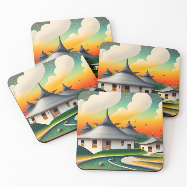 Item preview, Pointillism Golden Village designed and sold by WANBASTEN.