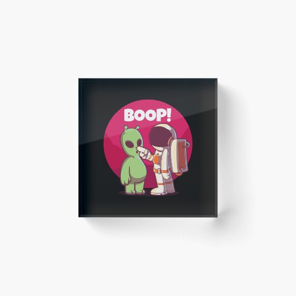 Item preview, Boop! Spaceman and alien nose boop greeting designed and sold by messy-nessie.