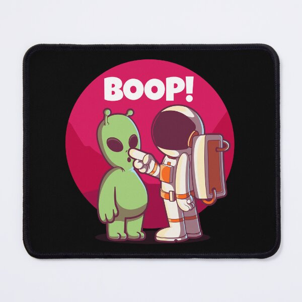 Item preview, Boop! Spaceman and alien nose boop greeting designed and sold by messy-nessie.