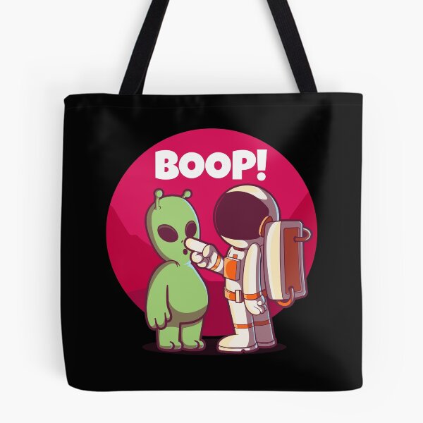 Item preview, Boop! Spaceman and alien nose boop greeting designed and sold by messy-nessie.