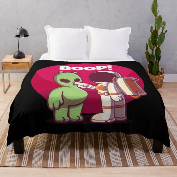 Item preview, Boop! Spaceman and alien nose boop greeting designed and sold by messy-nessie.
