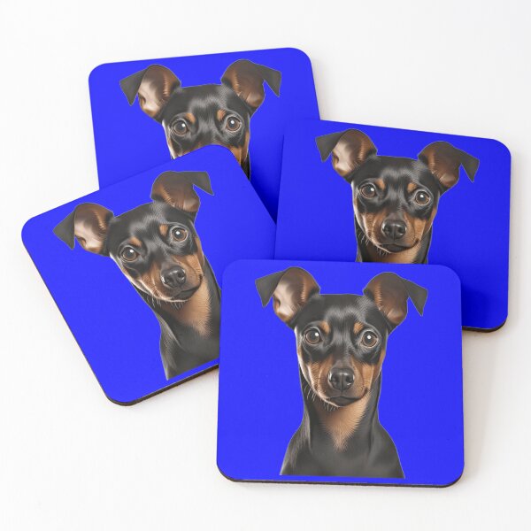Item preview, Miniature Pincher Dog Owner Watercolor Full Face Art Design  designed and sold by fantasticdesign.