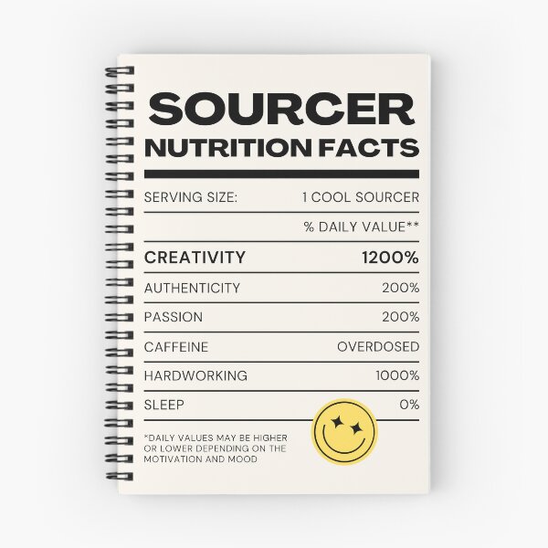 Item preview, Sourcer Nutrition Facts designed and sold by sourcecon.