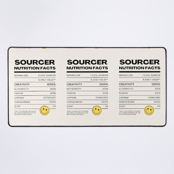 Item preview, Sourcer Nutrition Facts designed and sold by sourcecon.