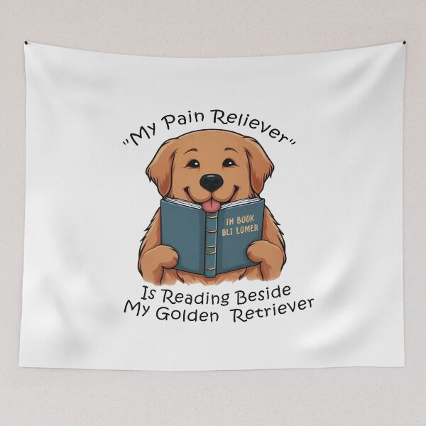 Item preview, Reading With My Golden Retriever designed and sold by Tamer ⭐⭐⭐⭐⭐.