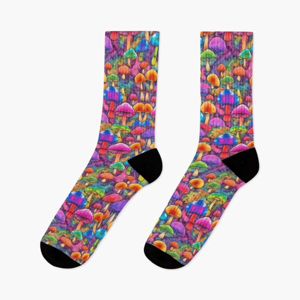 Item preview, Mushroom Art Mix Geometric Mashup Colorful Pattern designed and sold by LLdreams.