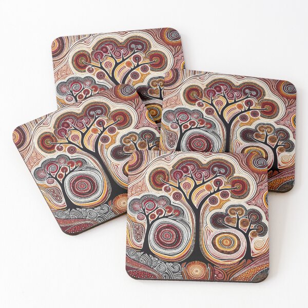 Item preview, Australian-Inspired Dot Art (Trees) designed and sold by PinUpPizzazz.