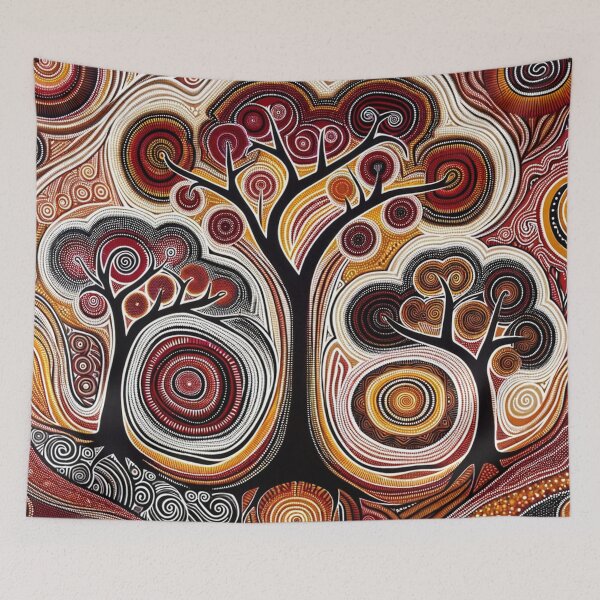 Item preview, Australian-Inspired Dot Art (Trees) designed and sold by PinUpPizzazz.
