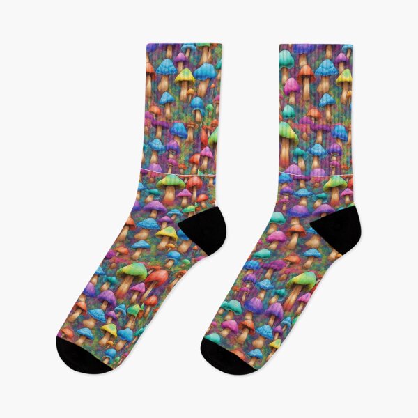 Item preview, Mushroom Art Mix Geometric Mashup Colorful Pattern designed and sold by LLdreams.