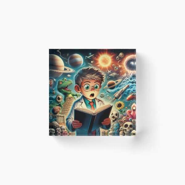 Item preview, Boy reading science illustration book T-shirts MC2 designed and sold by PrintyArts.
