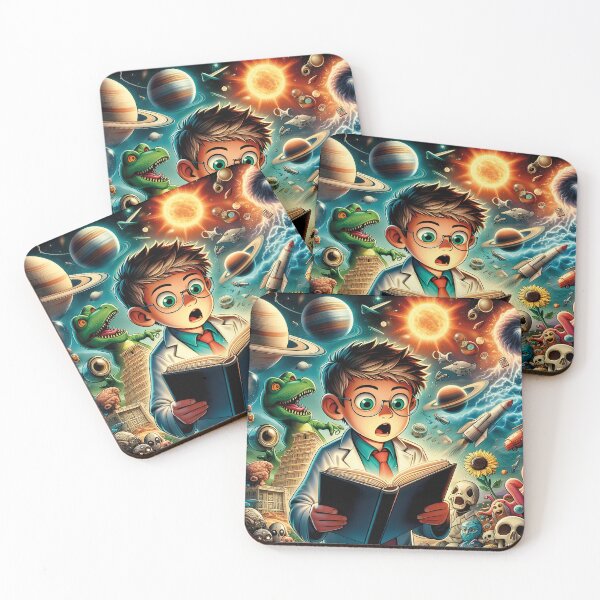 Item preview, Boy reading science illustration book T-shirts MC2 designed and sold by PrintyArts.