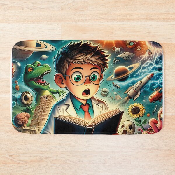 Item preview, Boy reading science illustration book T-shirts MC2 designed and sold by PrintyArts.