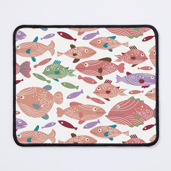 Item preview, School of Spiral Fish [red on white] designed and sold by Aia UENO design.