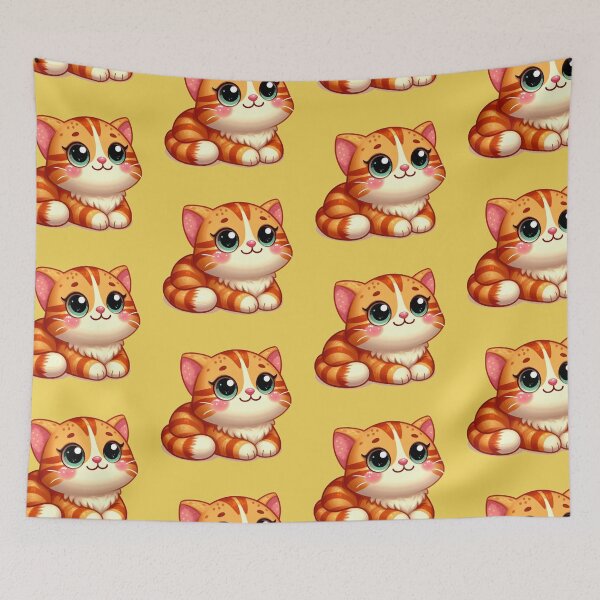 Item preview, Adorable Orange Cat, Kawaii Cat Clipart, Cute Cat designed and sold by SnuggleSafari.