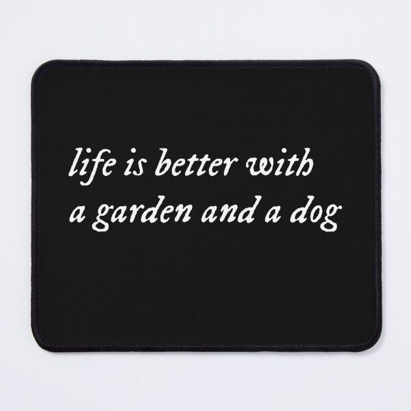 Item preview, enjoy your time in garden with your dog.  designed and sold by ninjapineapple.