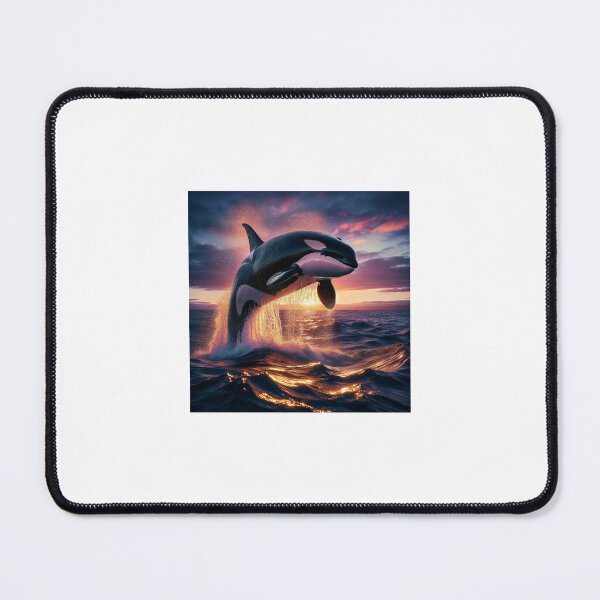 Item preview, Majestic Orca Leap at Sunset designed and sold by DreamAlongArt.