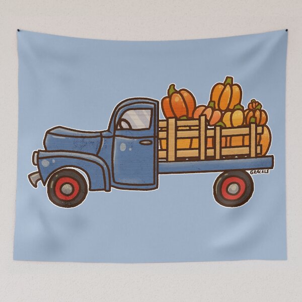 Item preview, Pickup A Pumpkin! (Blue Version) designed and sold by JanGrackle.