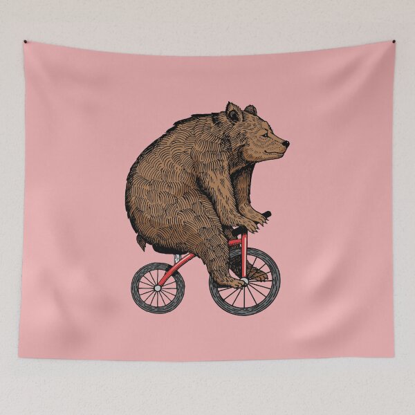 Item preview, Grizzly Bear Bicycle Rider designed and sold by Corinne Alexa Jackson.