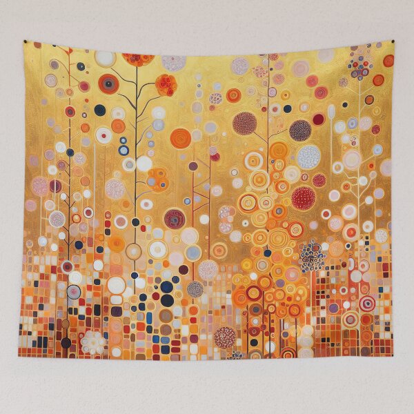 Item preview, Gustav Klimt Flowers with Gold designed and sold by maniacfitness.