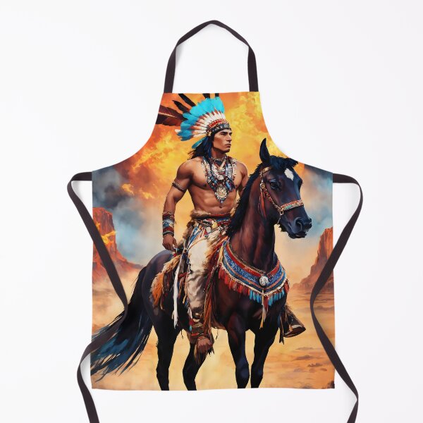 Item preview, old native indian with historical colorful comarac shirt designed and sold by Runes & Embers .