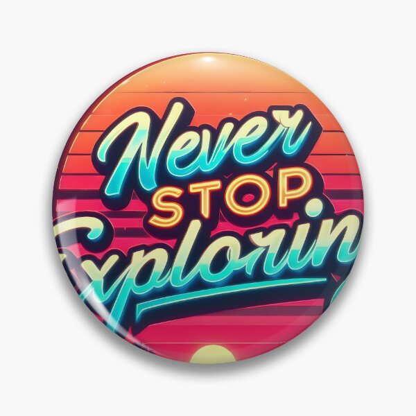 Item preview, Never stop exploring, typography, retro designed and sold by maxmaj.