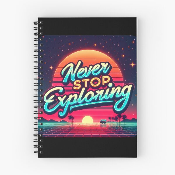 Item preview, Never stop exploring, typography, retro designed and sold by maxmaj.