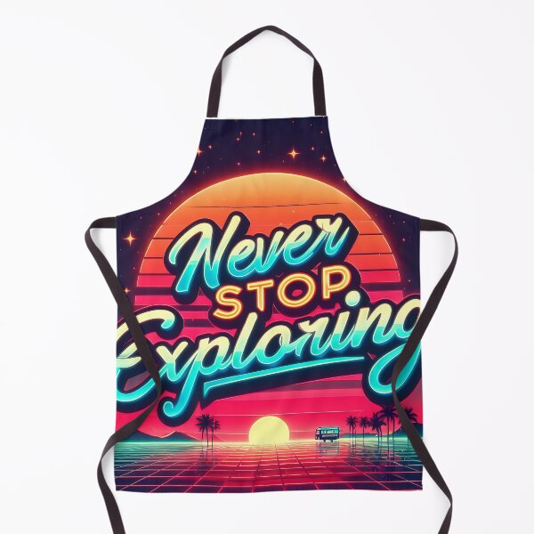 Item preview, Never stop exploring, typography, retro designed and sold by maxmaj.