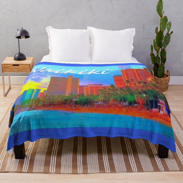 Item preview, Hale Koa beach front during a scorching evening from the fort jetty designed and sold by R-F-B.