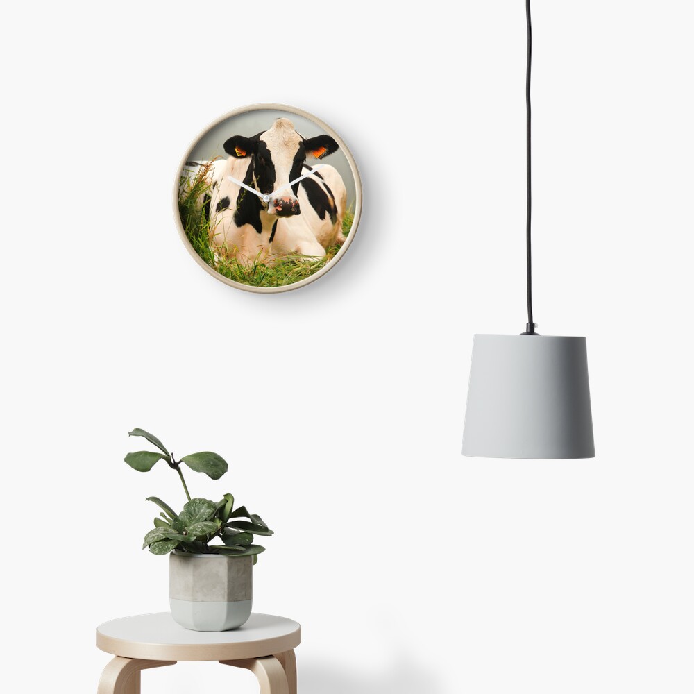 Holstein cow Clock