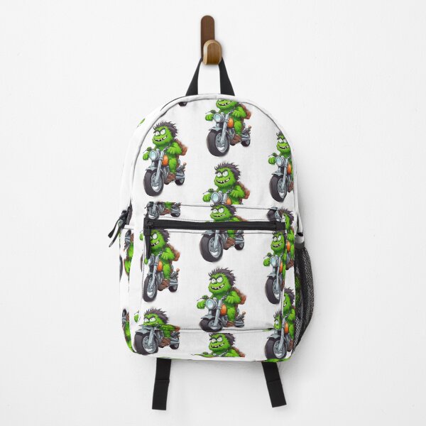 Item preview, green monster driving a motorcycle designed and sold by jeison450.