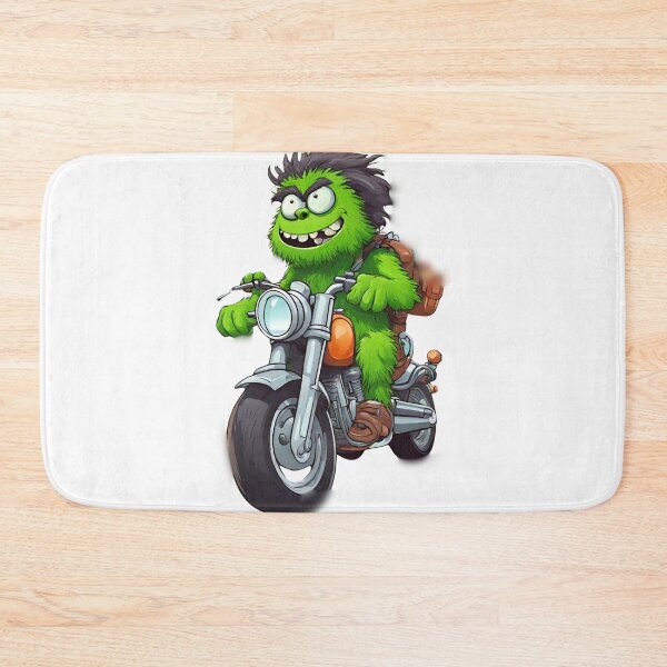 Item preview, green monster driving a motorcycle designed and sold by jeison450.