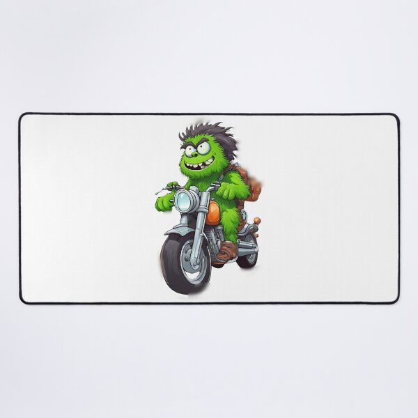 Item preview, green monster driving a motorcycle designed and sold by jeison450.