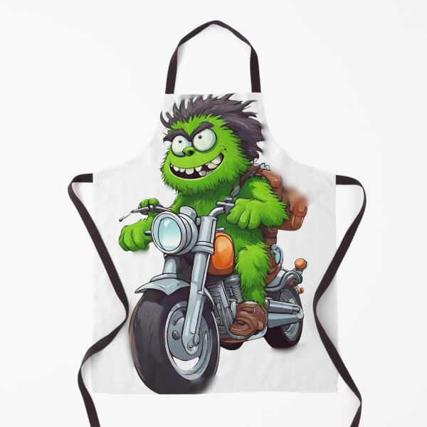 Item preview, green monster driving a motorcycle designed and sold by jeison450.
