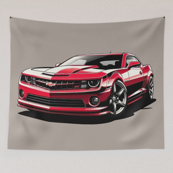 Item preview, Bold Camaro Muscle Car: Sleek Red Chevy Performance Car Art designed and sold by Intrepid Media.