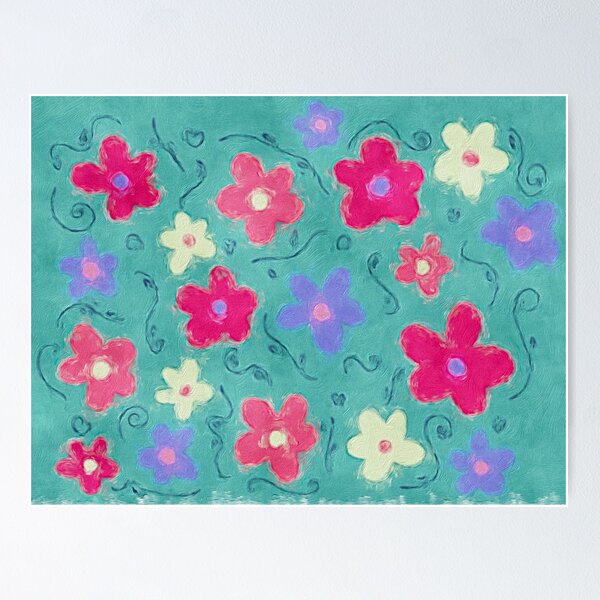 Item preview, Painted Flowers designed and sold by StuffWeMade.