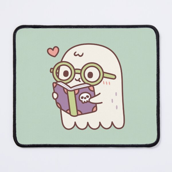 Item preview, Cute Ghost Reading A Book With A Skull designed and sold by rustydoodle.