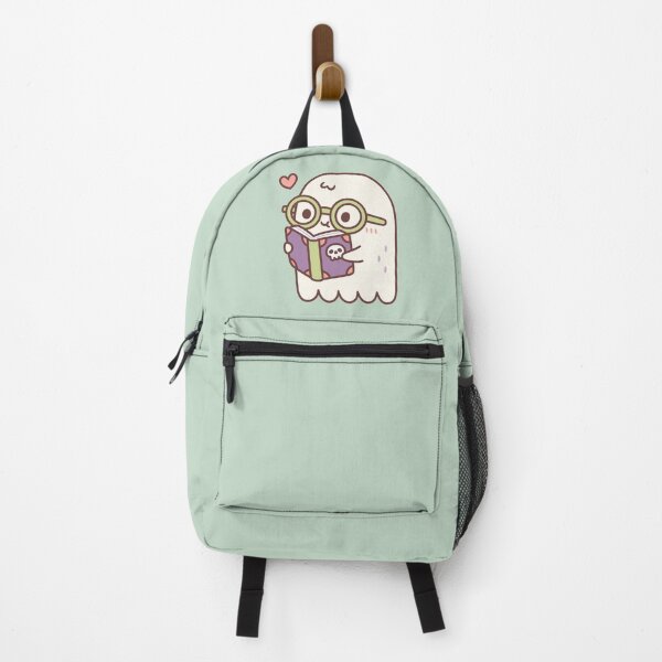 Item preview, Cute Ghost Reading A Book With A Skull designed and sold by rustydoodle.