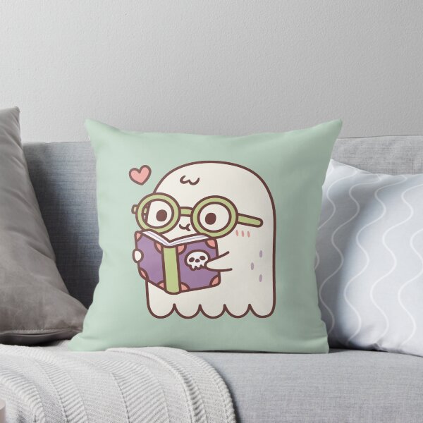 Item preview, Cute Ghost Reading A Book With A Skull designed and sold by rustydoodle.