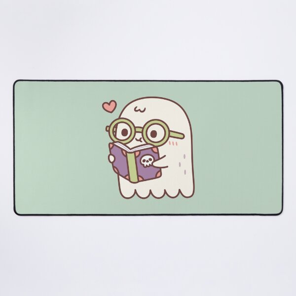 Item preview, Cute Ghost Reading A Book With A Skull designed and sold by rustydoodle.