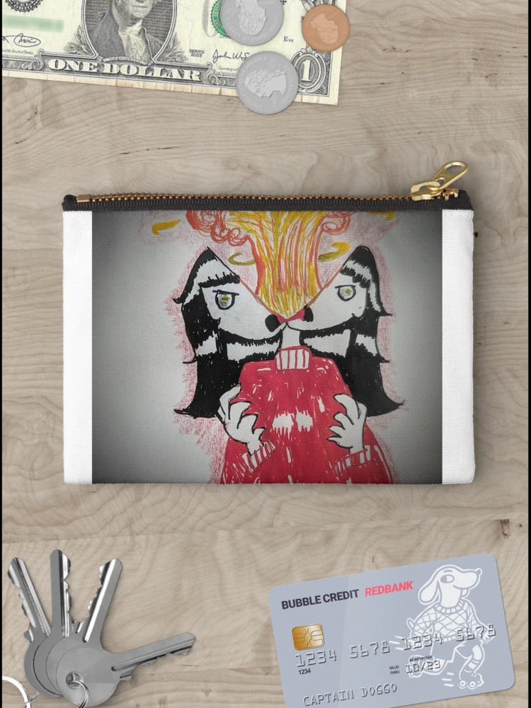 Thumbnail 3 of 4, Zipper Pouch, Exploding head designed and sold by Indubitablydoo.