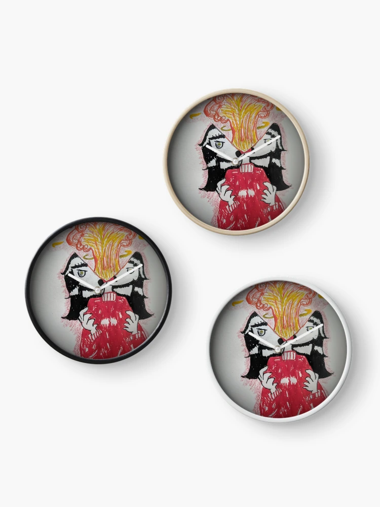 Thumbnail 3 of 4, Clock, Exploding head designed and sold by Indubitablydoo.