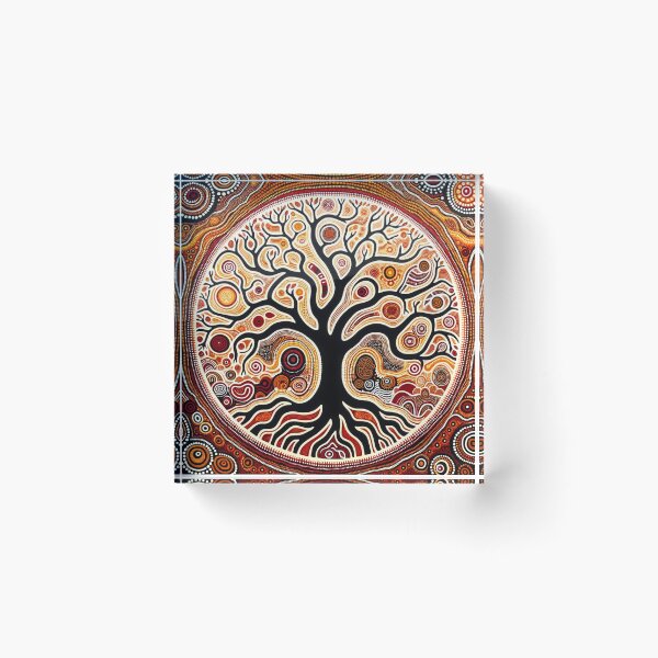Item preview, Australian-Inspired Dot Art (Tree of Life) designed and sold by PinUpPizzazz.