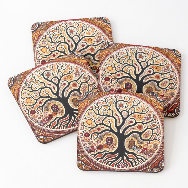 Item preview, Australian-Inspired Dot Art (Tree of Life) designed and sold by PinUpPizzazz.