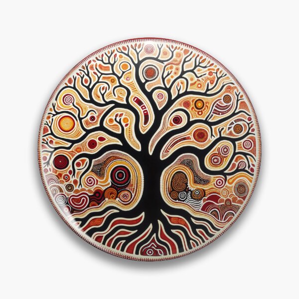 Item preview, Australian-Inspired Dot Art (Tree of Life) designed and sold by PinUpPizzazz.