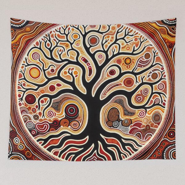 Item preview, Australian-Inspired Dot Art (Tree of Life) designed and sold by PinUpPizzazz.